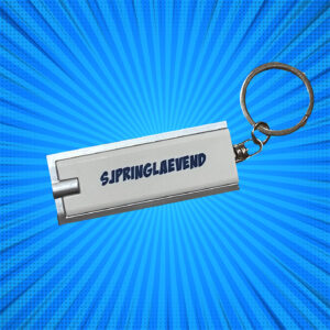 Sjpringlaevend sleutelhanger met zaklampje